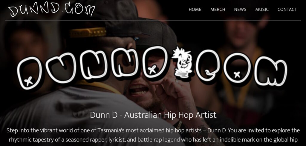 Dunn D 2024 homepage by Tim Heath solutions