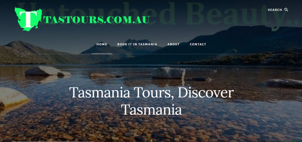 Tastours Tas Tours website homepage 2024 by Tim Heath solutions